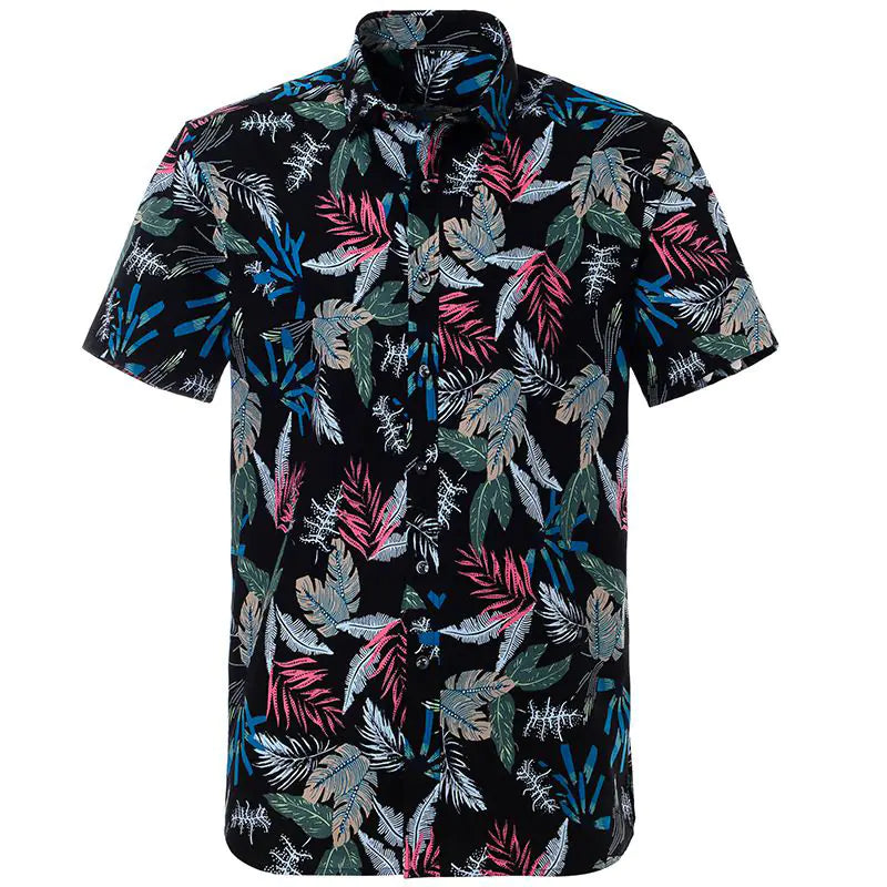 3D Floral Print Aloha Shirt for Men, Casual Beachwear