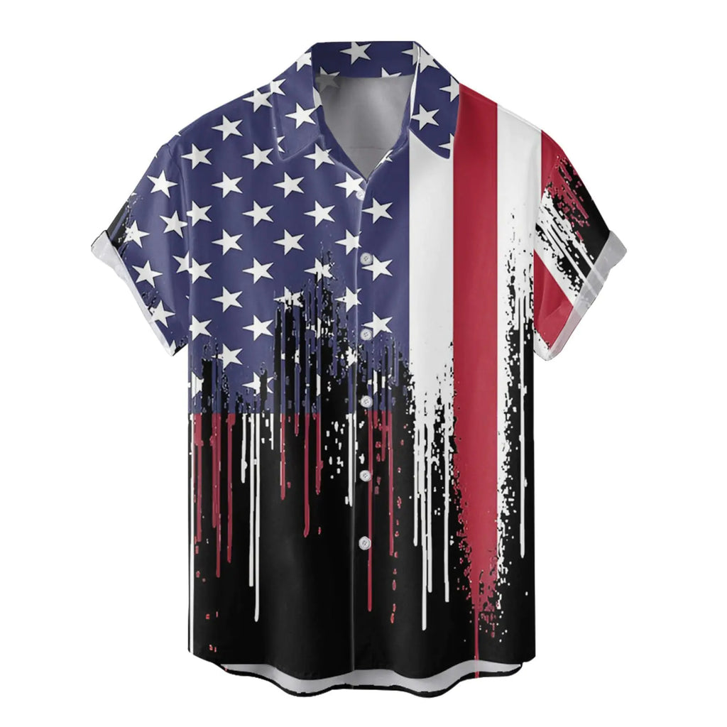 Floral Casual Short Sleeve Shirt for Men