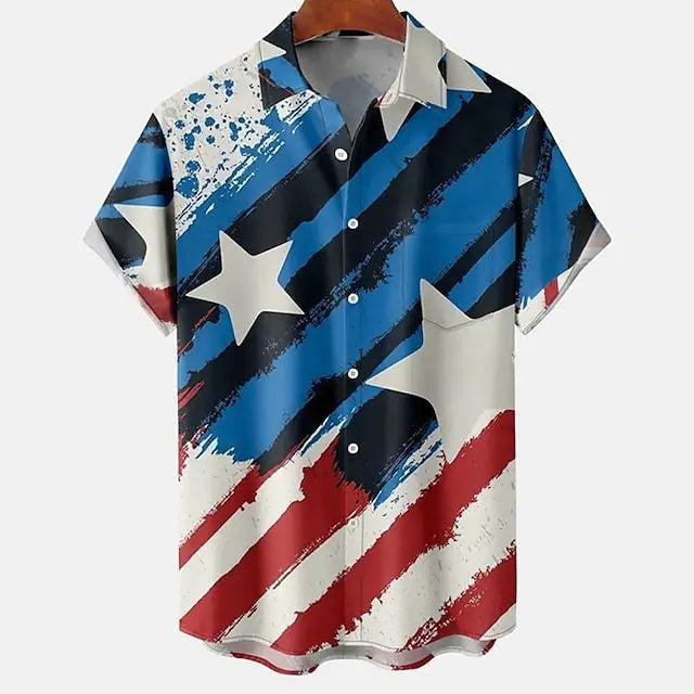 Floral Casual Short Sleeve Shirt for Men