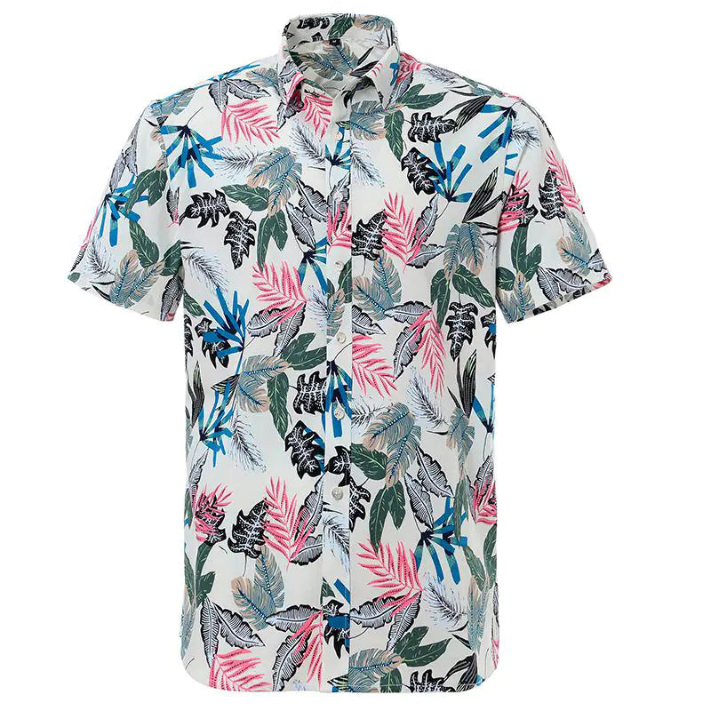 3D Floral Print Aloha Shirt for Men, Casual Beachwear