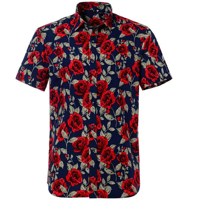 3D Floral Print Aloha Shirt for Men, Casual Beachwear