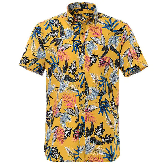 3D Floral Print Aloha Shirt for Men, Casual Beachwear
