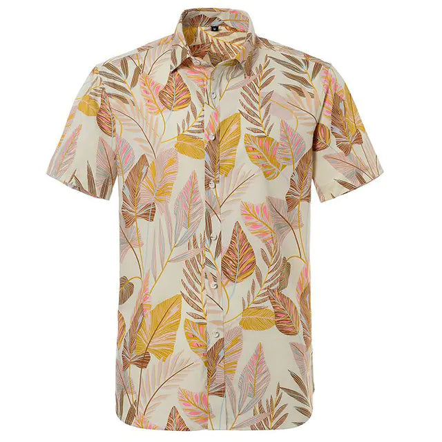 3D Floral Print Aloha Shirt for Men, Casual Beachwear