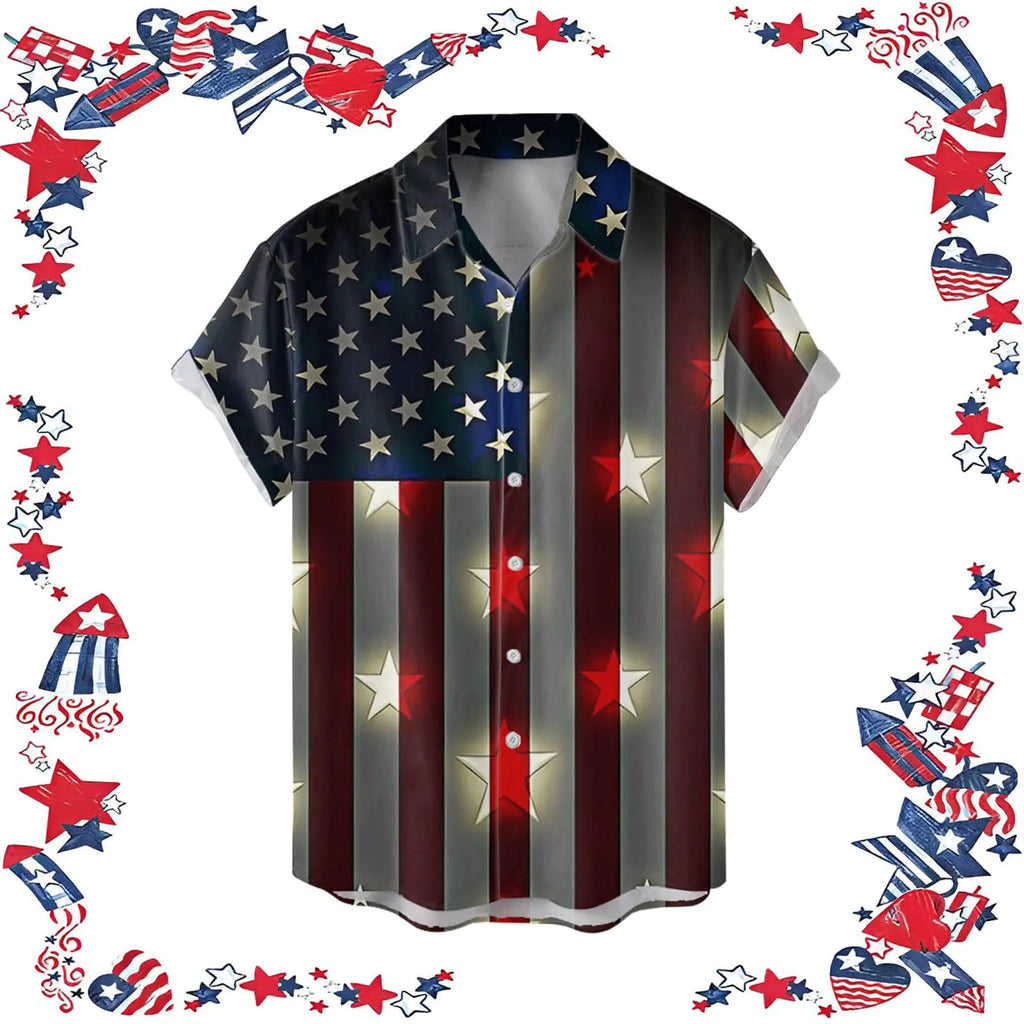 Floral Casual Short Sleeve Shirt for Men