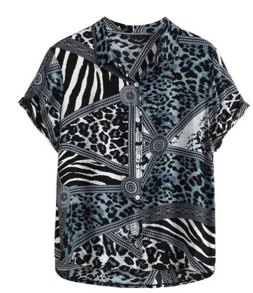 Floral Casual Short Sleeve Shirt for Men